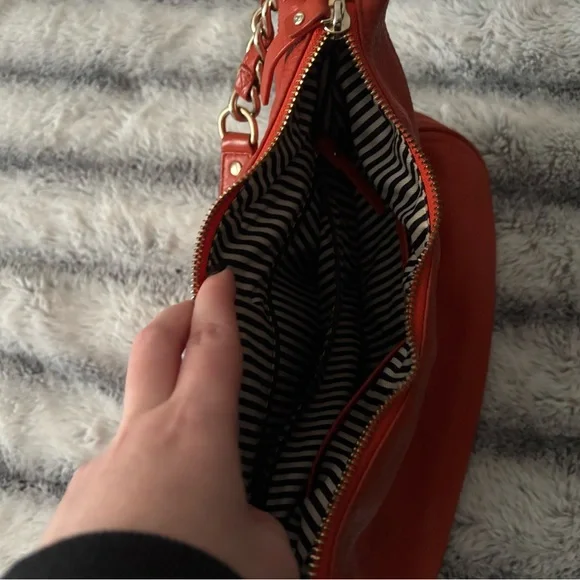 Kate Spade Orange Leather with Chain Purse - Picture 8 of 8